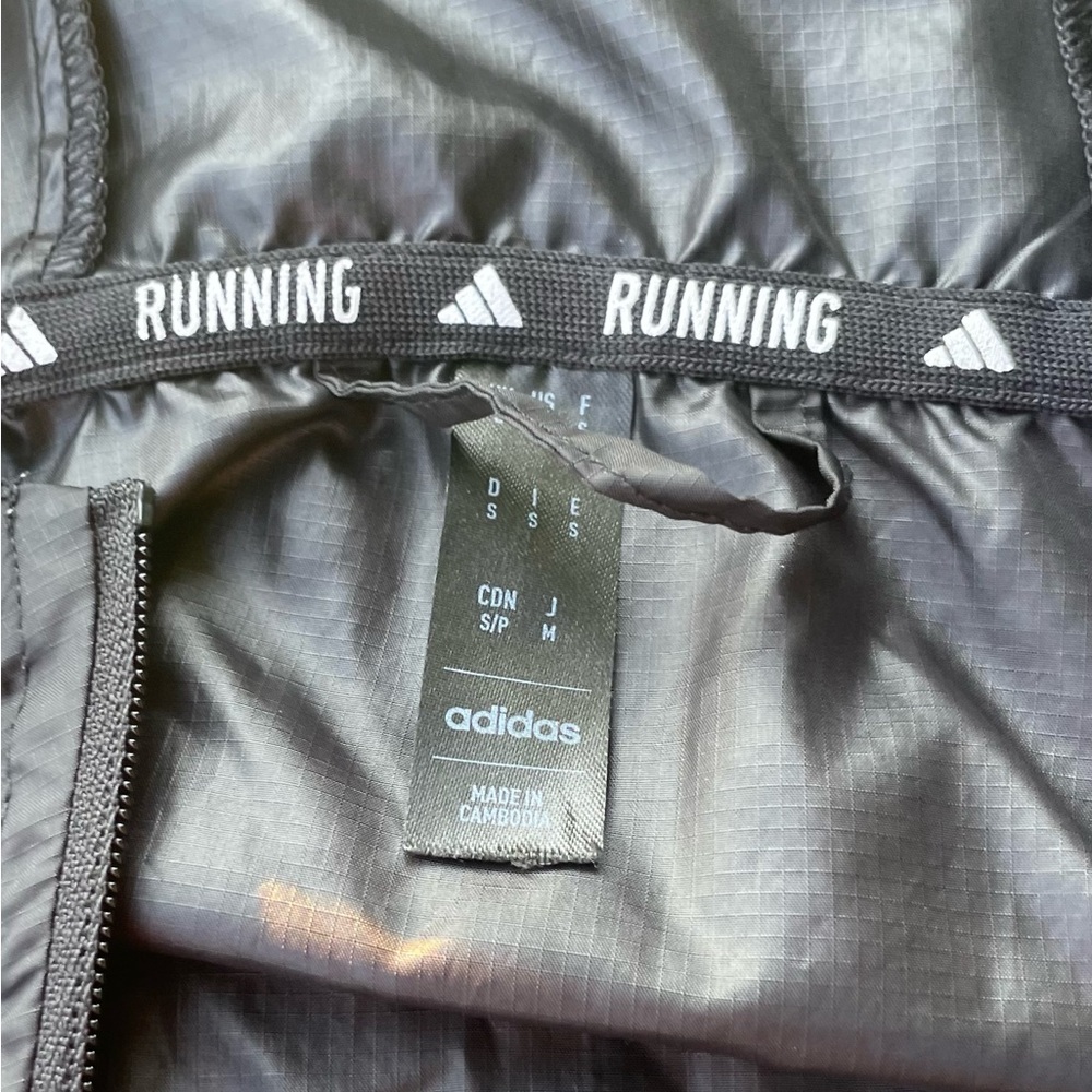 Adidas Charcoal Running Windbreaker